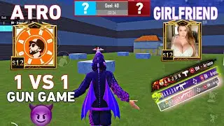 BEST FUNNY😂WOW GAMEPLAY WITH ATRO AND HIS GIRLFRIEND😱1VS1 GUN GAME DEATH MATCH🔥PUBG MOBILE