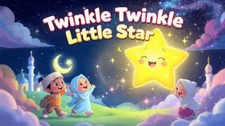 Twinkle Twinkle Little Star 🌙 | Islamic Kids Rhyme | Muslim Baby Song | Learn with Fun