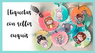 TUTORIAL etiquetas con SELLOS FÁCILES 😱 [ tags scrapbooking]