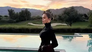 Khlo&eacute; Kardashian Turns Heads in Stunning Black Mini Dress by the Pool!