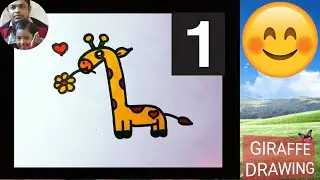 How to Draw a Number -1- giraffe🦒 👍&hearts;️Drawing || Very Easy Beautiful And Special #ddchasnahana