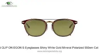 Serengeti CLIP ON EGON S Eyeglasses Shiny White Gold Mineral Polarized 555nm Cat 3 to 3 B4