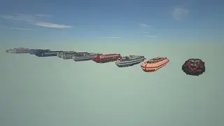 Minecraft Airship Pirates: Ship Size Comparison