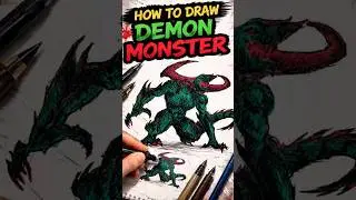 How to Draw a Demon Monster | Easy Sketch Tutorial | Demon Drawing, Monster Art, Drawing Tips #draw