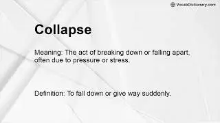 Collapse Meaning