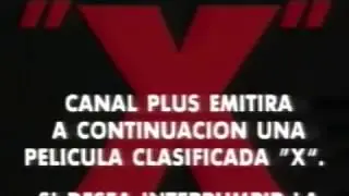 Canal + Cine X (1994) Cabecera. Contenedor cinematogr&aacute;fico