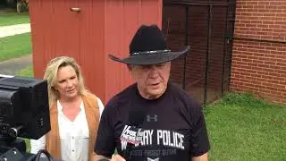 Roy Moore rides in to vote