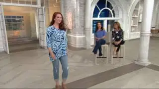 Susan Graver Print & Solid Set of 2 Liquid Knit Tops on QVC