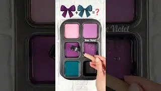&ldquo;Mixing Sweet Pink, Royal Purple & Deep Teal &ndash; Stunning Color Combos!&rdquo; 🎨✨ #colormixing #artshorts