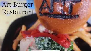 Oceanfront Burgers, Sushi and Local Art -  Art Burger - Myrtle Beach Boardwalk