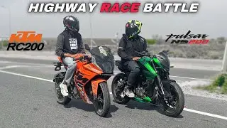 KTM RC200 VS PULSAR NS200 DRAG RACE 