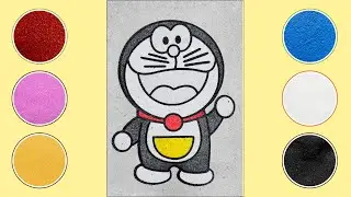 Cute Robot Cat Sand Art Coloring | Fun & Relaxing Kids Creative Video
