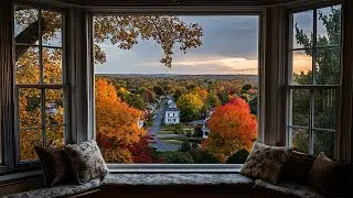 Cozy Rainy Fall Evening In Connecticut🍂🌧️Calm Rain Ambience For Reading, Sleeping, Etc.
