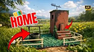 Из картона в домик на природе 🌱 | Миниатюрная постройка