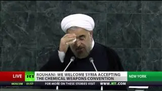 Hassan Rouhani, President of Iran, speaks at the 68th Session of the UN General Assembly