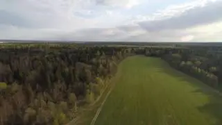 Россия Мураново музей-заповедник поля и озеро 4K (DJI Phantom 2)