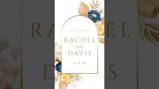 Watercolor Dried Floral Theme Video Wedding Invitation | WhatsApp Wedding Invitation Video