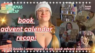 all 25 books i got in my book advent calendar | full book haul recap!