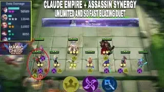 CLAUDE DOUBLE SYNERGY | GAMEPLAY WITH FULL EMPIRE, FULL ASSASSIN AND 3 MAGE SYNERGY | MAGIC CHESS
