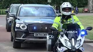 Metropolitan Police Special Escort Group Escort Princess Anne Into London Through Hyde Park Gate