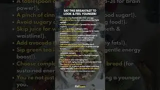 👆 Anti-Aging Breakfast That Makes You Look & Feel 10 Years Younger! #FitFixen #shorts
