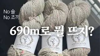 [실파먹기] 실이 690m밖에 없는데 뭐 뜨지..? 조끼도 숄도 싫은데 🥲