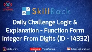function - form integer from digits (06-09-2021) | skillrack daily challenge