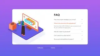 HTML, CSS (Grid), & JavaScript | faq accordion card frontentmentor