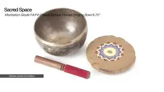 Sacred Space Meditation Grade F#/F# Chakra Etched Tibetan Singing Bowl 6.75