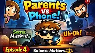 🎬 Mini Life, Big ProblemsEpisode 4: Parents vs Phone | Happy Doodle 
