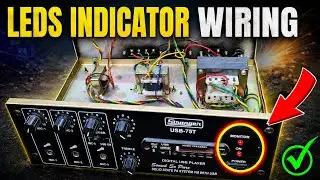 Monitor led bulbe wiring /75 wat amplifier /led indicator light wiring/how to make amplifier/ leds