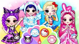 K-Pop Охотники на демонов: Руми, Зои и Мира преображаются в мультяшных персонажей! | Бумажные кук...