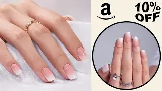 vanilla cream ombre press-on nails | btartbox short square | natural & reusable fake nails kit