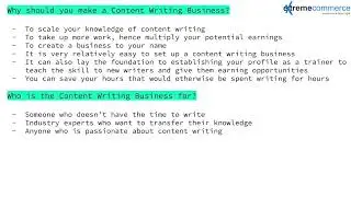 Introduction To Content Writing Business