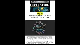 What does the Scriptures say about Missiology