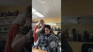 Hair Transformation: From Grey to Glossy Black in a Vibrant Salon#hairtransformation