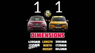 EARTIGA Vs TRIBER CAR COMPARE #shorts