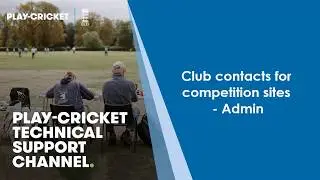 Club contacts for competition sites - Admin
