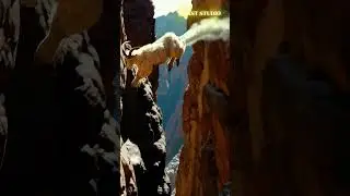Goat's Cliffside Flight: Defying Gravity with a Leap of Faith! 🐐🏔️✈️