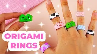 Origami Paper Ring Frog & Pig | Origami and Crafts | Origako