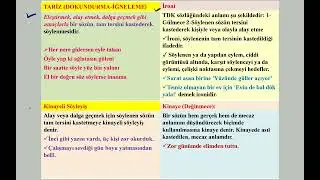 Tariz İroni Kinayeli S&ouml;yleyiş Kinaye Nedir &Ouml;rnek C&uuml;mleler Konu Anlatımı T&uuml;rk Edebiyatı AYT