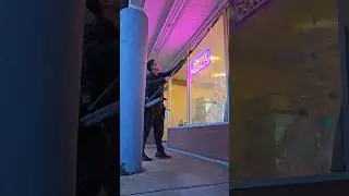 Cleaning Storefront Windows #windowcleaning #satisfying