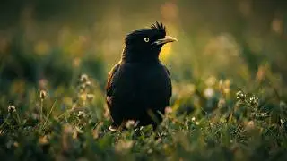 Crested Myna - acridotheres cristatellus - #wildlife #birds #birdwatching #myna #crestedmyna