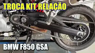 BMW F850GS Adventure - Troca da Rela&ccedil;&atilde;o (Corrente, Coroa e Pinh&atilde;o)