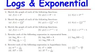 Graphing Logarithmic & Exponentials Functions Tutorial