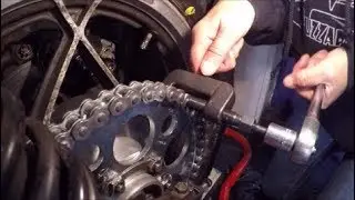 GS550 Rat Bike Restoration Project 25 #Sprockets & Chain Riveting