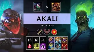 Akali Mid vs Brand - VN Grandmaster Patch 25.20