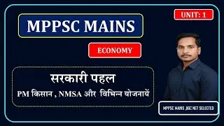 सरकारी पहल - PM किसान,NMSA, विभिन्न योजनाएं।। MPPSC MAINS ECONOMICS UNIT 1#mppscmains 