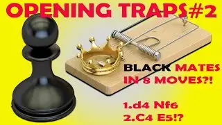 OPENING TRAPS#2: 8 moves MATE in the Budapest Gambit