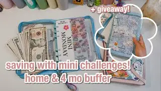 mini savings challenge stuffing! $70 mini monday home & 4 month buffer savings